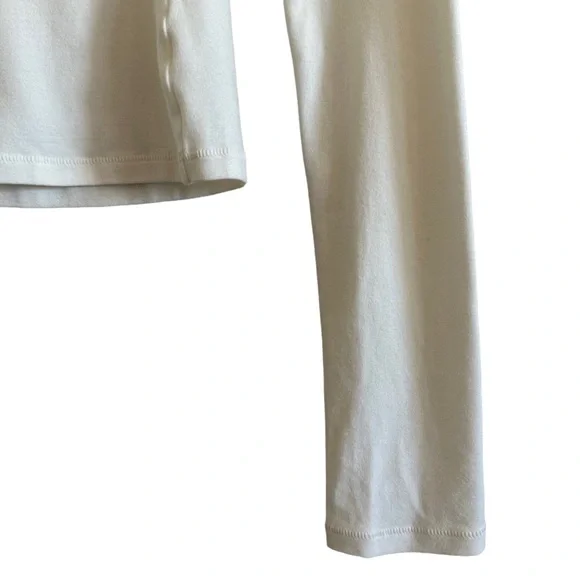 SKIMS Cream Ivory Crewneck Long Sleeve Tshirt Top Small - Picture 11 of 12